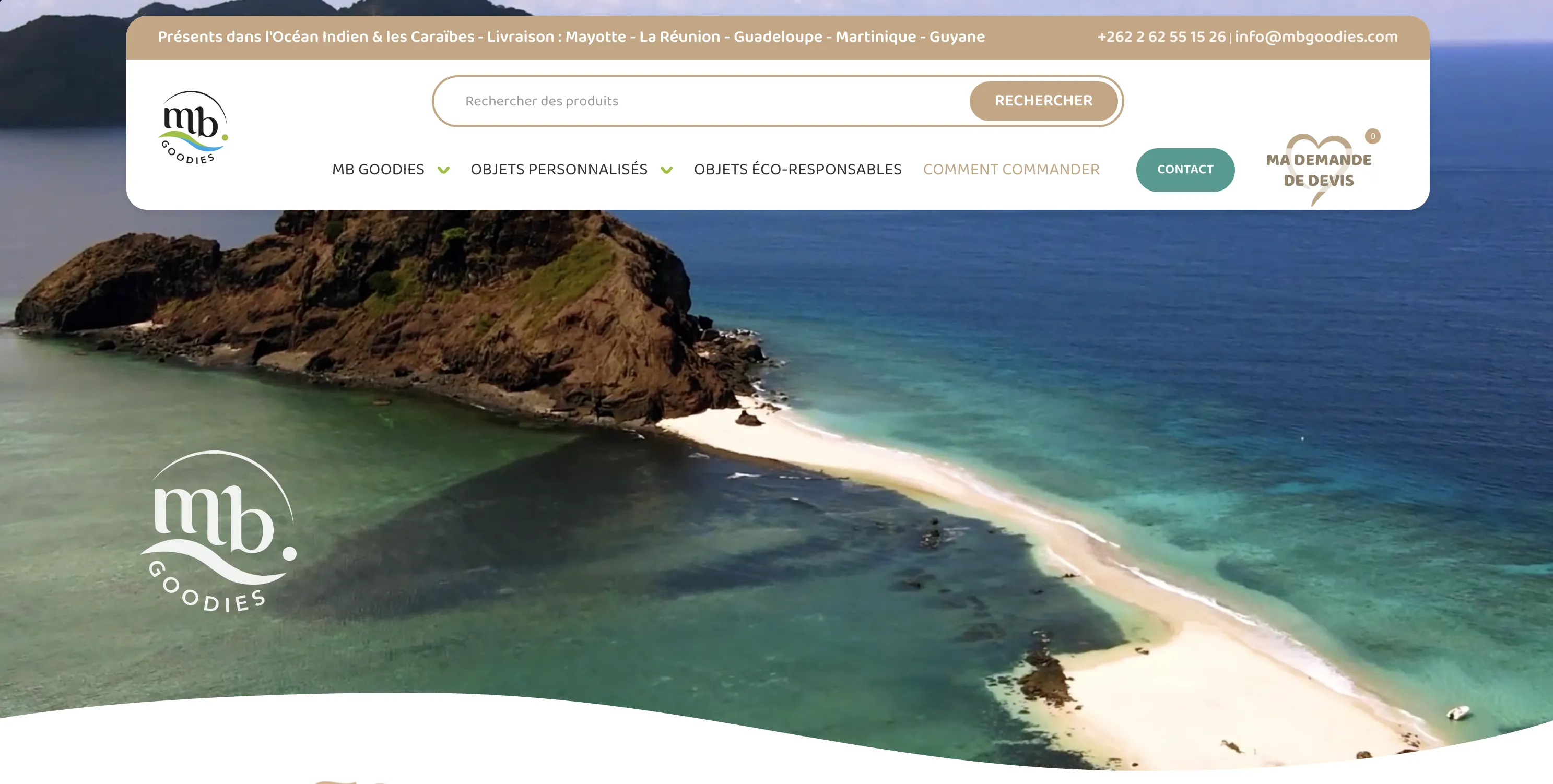 Site web et branding MB Goodies · réalisation AF Prod