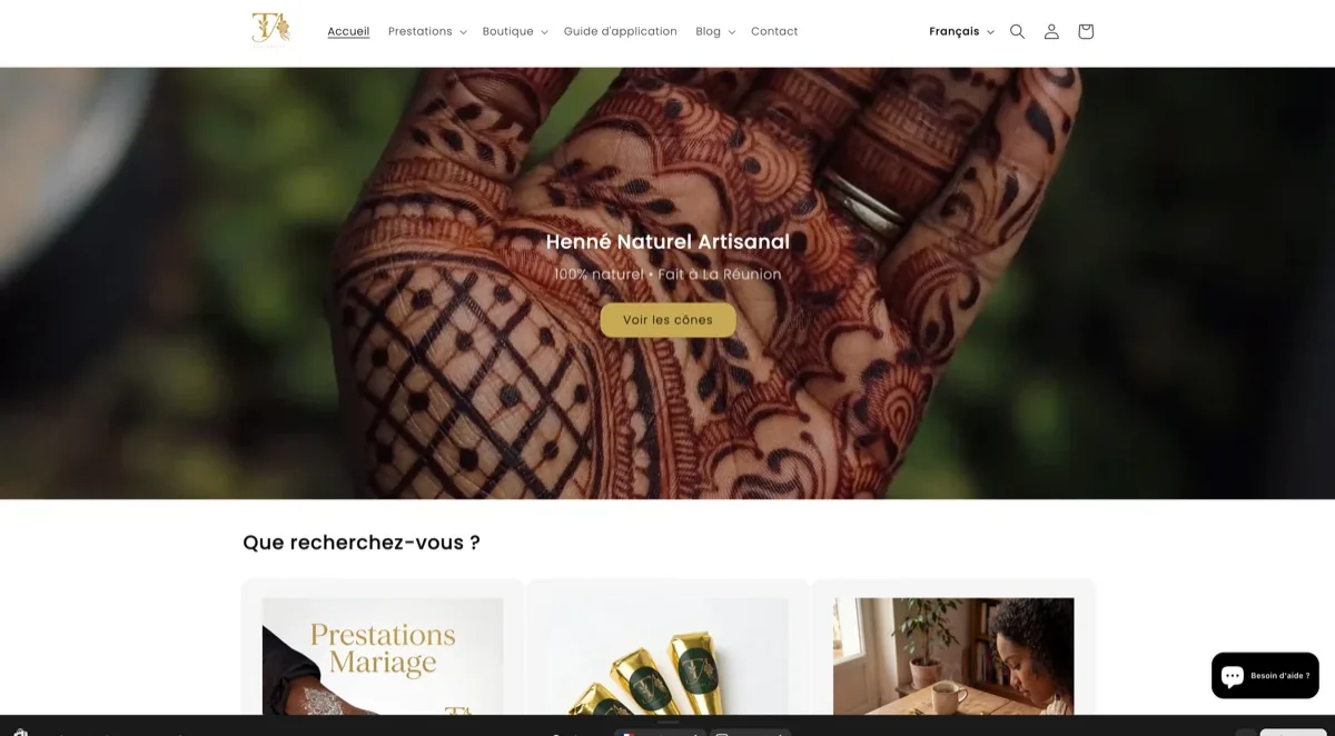 Site web et branding Tiitoune Art — réalisation AF Prod
